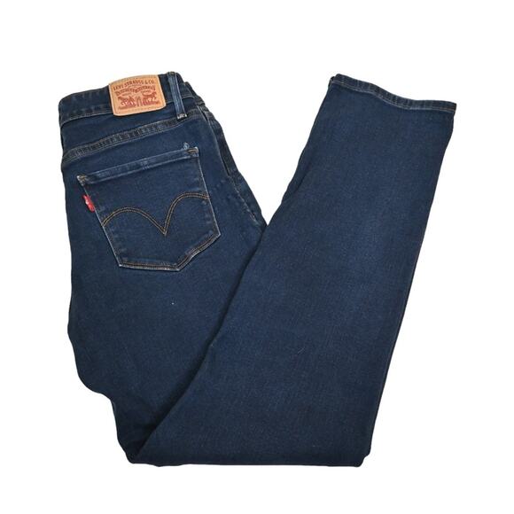 Levi's Mid Rise Skinny Jeans Dark Wash Womens 8 - Picture 3 of 10